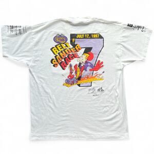 Vintage 1997 Bertie's Inn Beltsander Race Obscure T Shirt USA Made Funny 90s XL